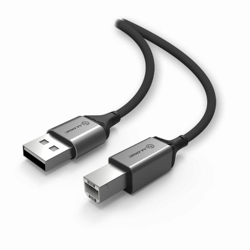 Alogic Ultra USB 2.0 USB-A to USB-B cable for fast, reliable data transfer to printers and scanners.