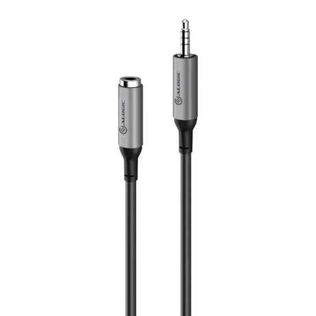 Alogic Ultra 3.5mm male to female audio cable for high-quality sound transfer, durable and versatile for all audio devices.
