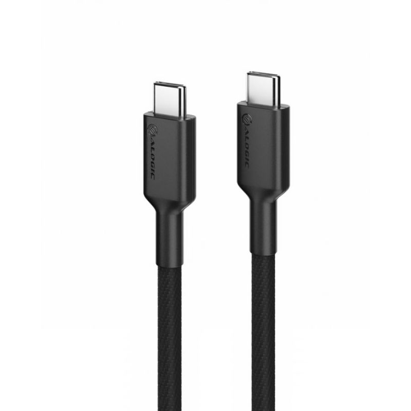 Alogic Elements Pro 1m USB-C to USB-C Cable - 5A Fast Charging, 480Mbps Data Transfer - Black