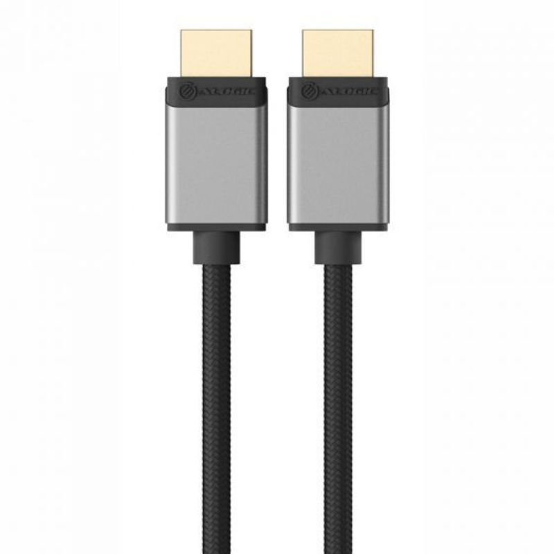 Alogic Super Ultra 8K HDMI Cable in Space Grey, supports 8K and 10K resolutions, ideal for gamers and content creators.