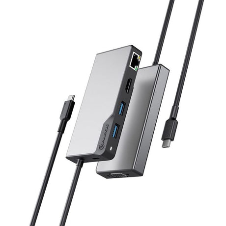 Alogic USB-C Fusion MAX 6-in-1 Hub V2 with 4K HDMI, USB 3.0 ports, and PD charging for seamless connectivity.