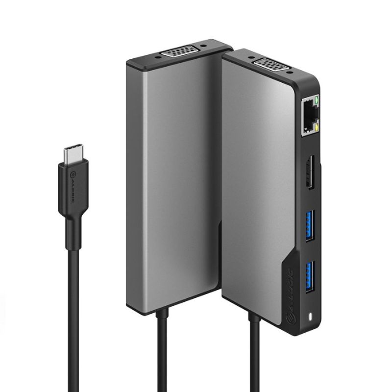 Alogic USB-C Fusion MAX 6-in-1 Hub V2 with 4K HDMI, USB 3.0, and PD charging for seamless device connectivity.