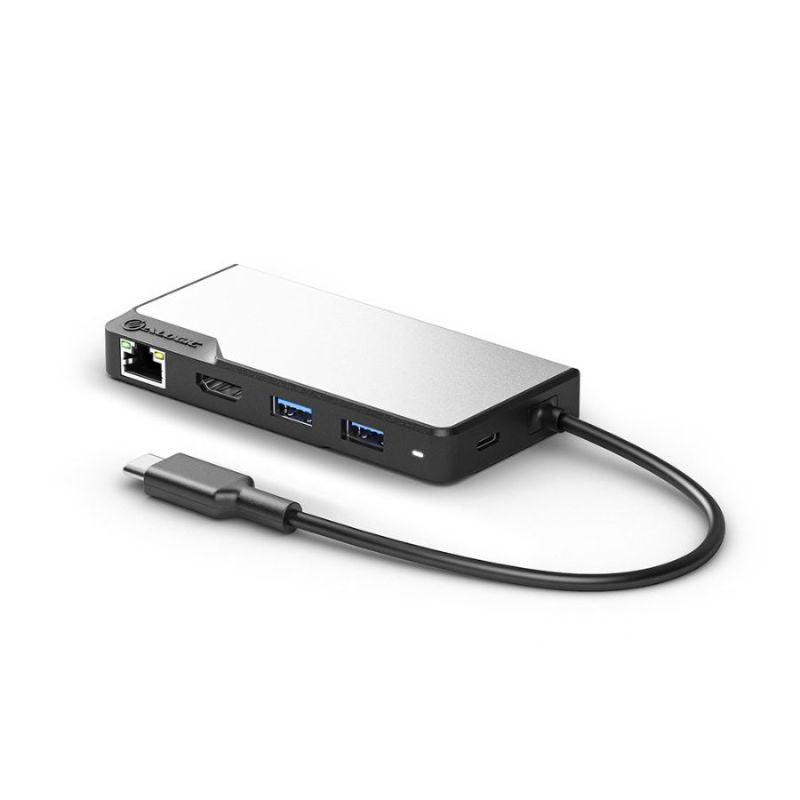 Alogic USB-C Fusion MAX 6-in-1 Hub V2 with 4K HDMI, USB 3.0, and PD charging for seamless device connectivity.