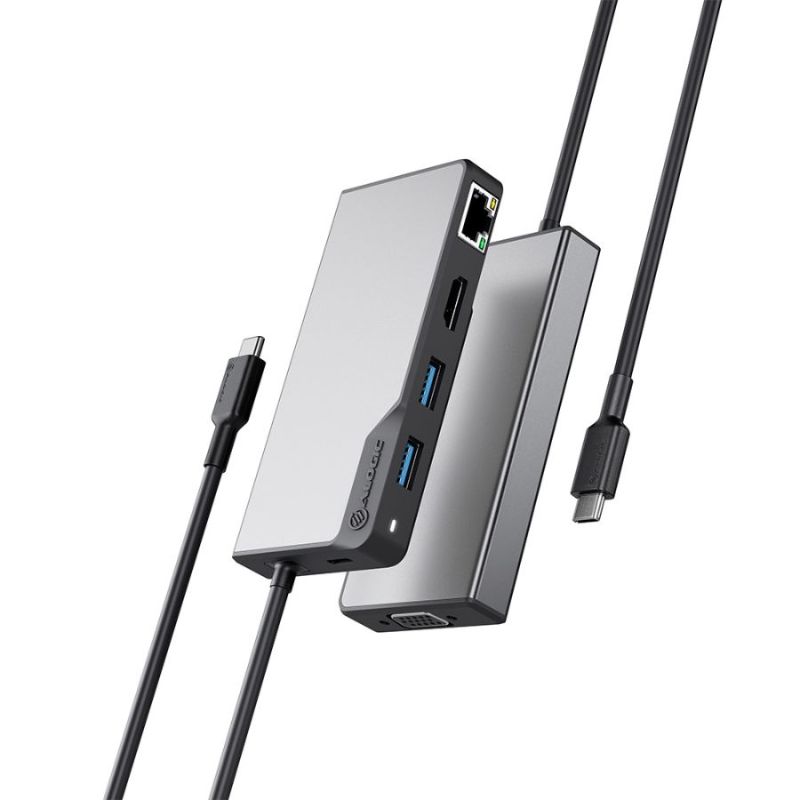 Alogic USB-C Fusion MAX 6-in-1 Hub V2 with HDMI 4K, USB 3.0, and PD charging for enhanced connectivity.