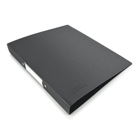 Rapesco Germ-Savvy Antibacterial A4 PP Ring Binder in black, safe for documents with germ-killing properties and 250-sheet capacity.