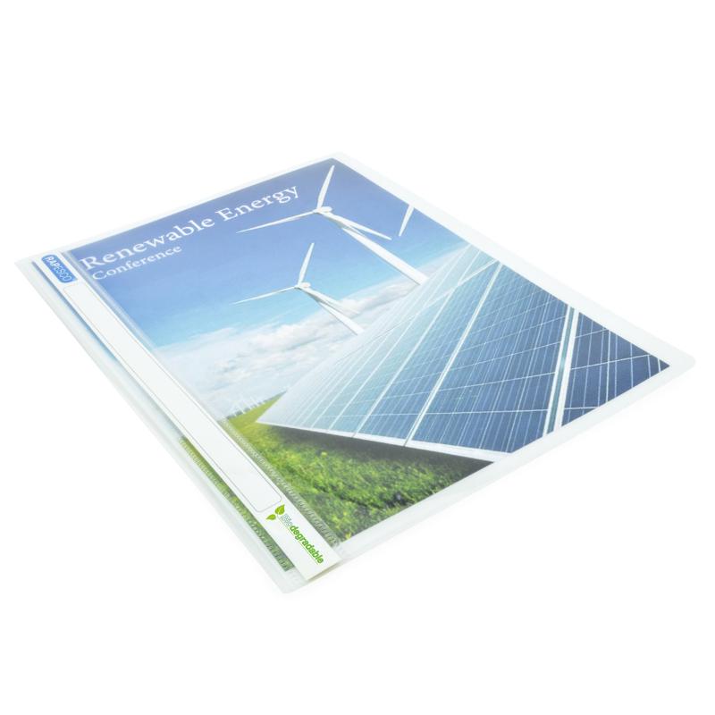 Rapesco ECO Report File A4 in White, made from biodegradable polypropylene for organized and eco-friendly document management.