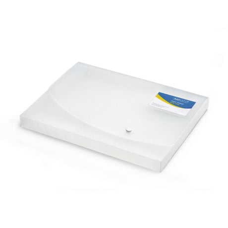 Rapesco A4 box file with 25mm capacity for secure document storage and organization, featuring durable polypropylene and an index holder.