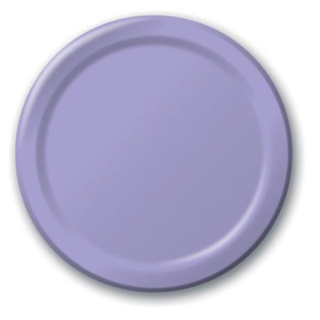 Elegant 18cm lavender paper lunch plates, pack of 24, perfect for appetizers and desserts at any event.