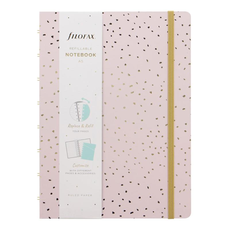 Filofax Confetti A5 Notebook Rose Quartz