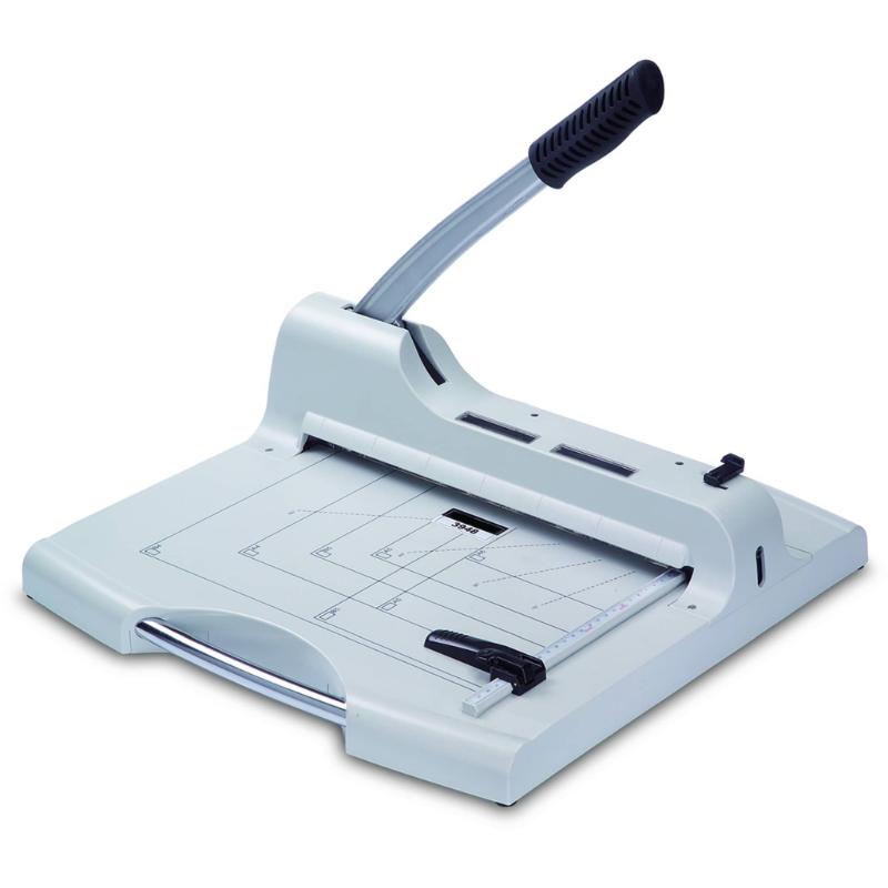 Ledah 3948 A4 Heavy Duty Guillotine for precise cutting up to 50 sheets, featuring automatic clamping and a user-friendly design.
