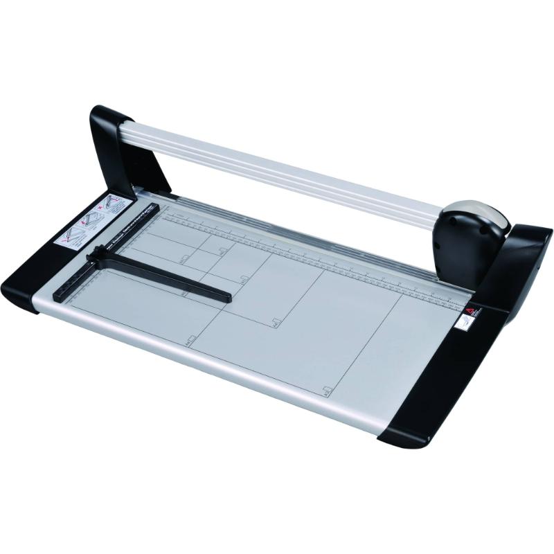 Ledah 500 A3 Metal Trimmer with precision cutting, handling up to 30 sheets, ideal for crafting and office tasks.