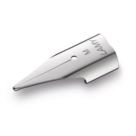 Polished steel medium nib for Lamy pens, offering smooth ink flow and enhanced writing comfort.