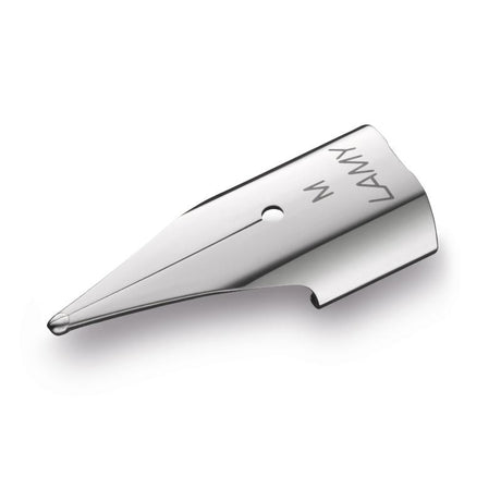 Polished steel broad nib for Lamy pens, enhancing writing with smooth, bold strokes and a durable, elegant design.