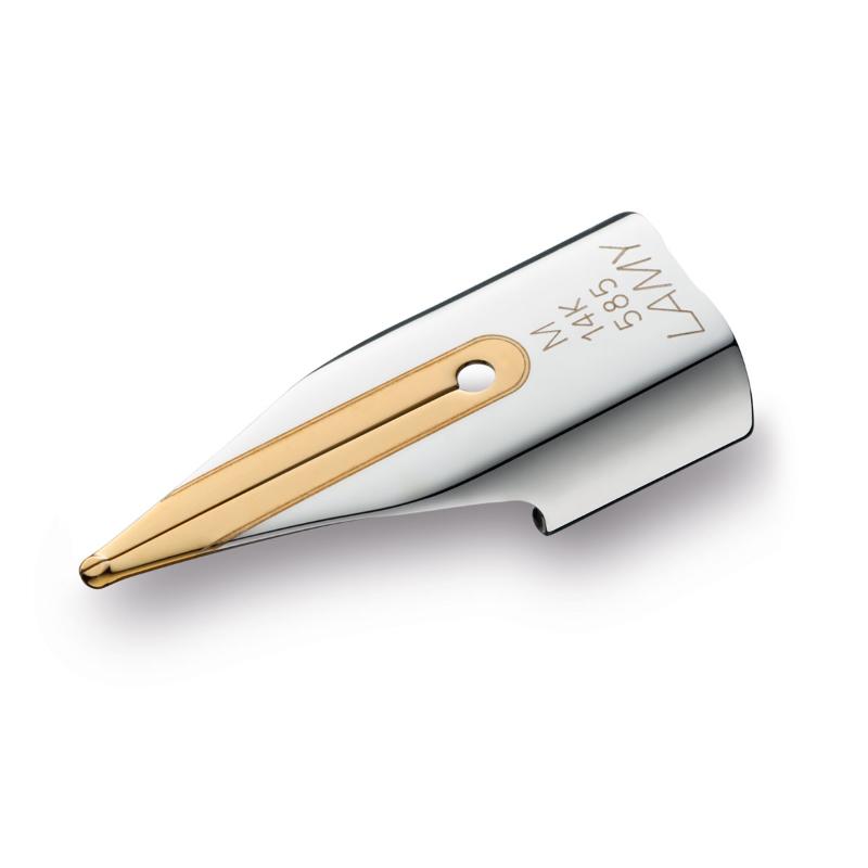 Lamy 14kt Bi-Coloured Extra Fine nib, crafted from stainless steel and gold, ensures smooth, precise writing lines.