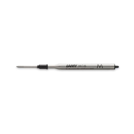 Lamy M16 Medium Black refill for ballpoint pens, featuring waterproof ink and consistent flow for smooth writing.