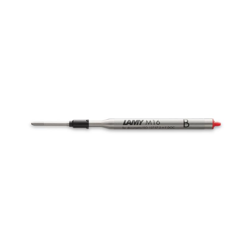 Lamy M16 Broad Red refill offers smooth, vibrant ink for bold writing, compatible with Lamy ballpoint pens.
