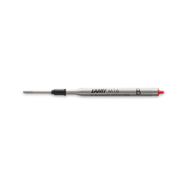 Lamy M16 Broad Red refill offers smooth, vibrant ink for bold writing, compatible with Lamy ballpoint pens.