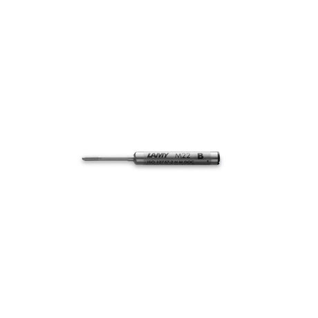 Lamy Refill M22 Broad Black: High-quality waterproof ink for smooth writing in Lamy ballpoint pens.
