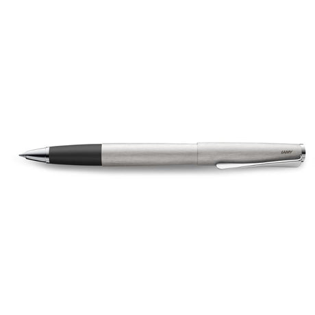 Lamy Studio Rollerball in Brushed Steel, featuring a sleek design and smooth writing capabilities, ideal for professionals.