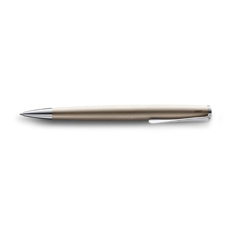 Lamy Studio Ballpen Palladium (268) with chrome clip, sleek design, and smooth twist mechanism for refined writing.