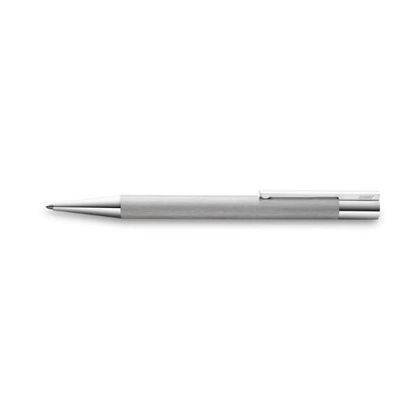 Lamy Scala 0.7mm Mechanical Pencil in brushed steel, featuring a sleek design and chrome accents for elegant writing.