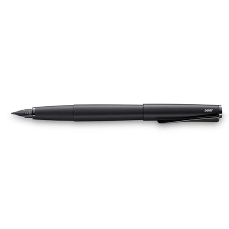 Lamy Studio Fountain Pen LX All Black features a sleek matte finish and polished steel nib for smooth, elegant writing.