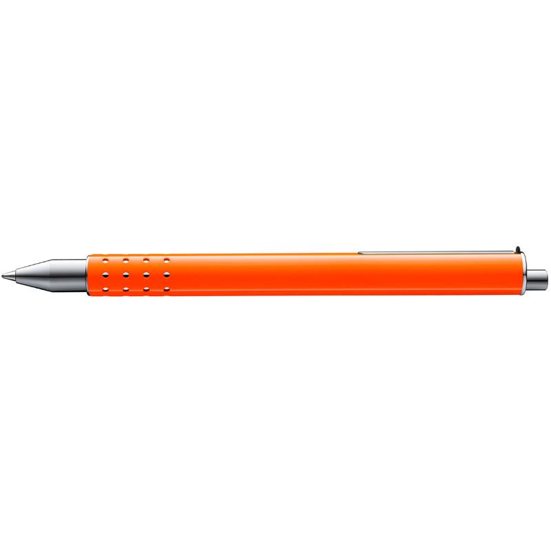 Lamy Swift Rollerball Pen in Neon Orange, featuring a retractable design and vibrant ink for a stylish writing experience.