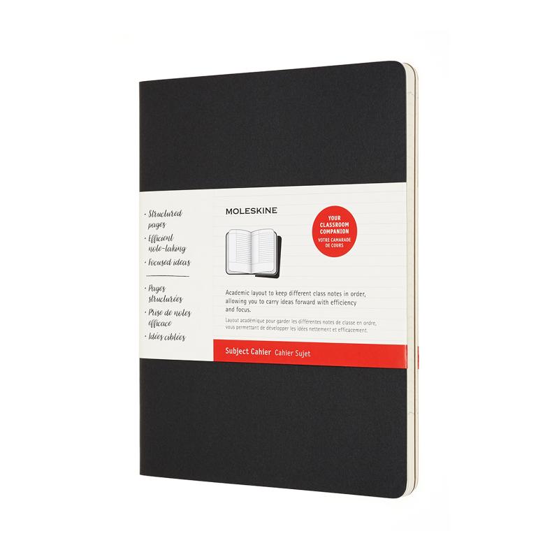 Moleskine Cahier Journal XL in Black/Kraft Brown, pack of 2, featuring customizable covers and high-quality paper for versatile use.