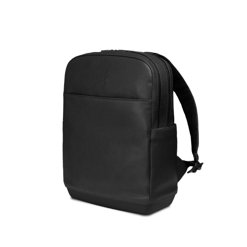 Moleskine Classic Pro Backpack in black with breathable back, laptop compartment, and organized interior for mobile workspace.