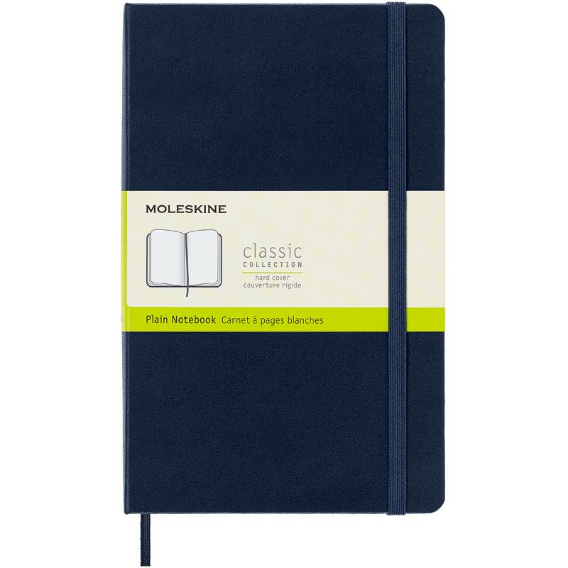 Moleskine Notebook Large Sapphire Blue Hard Cover Plain