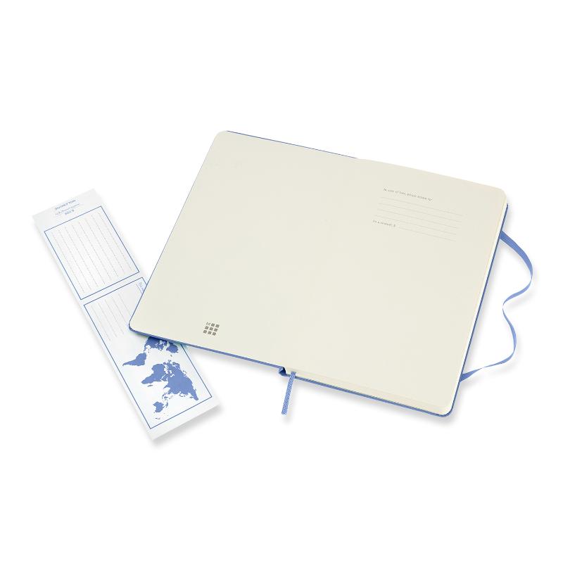 Moleskine Notebook Large Plain Hydrangea Blue Hard
