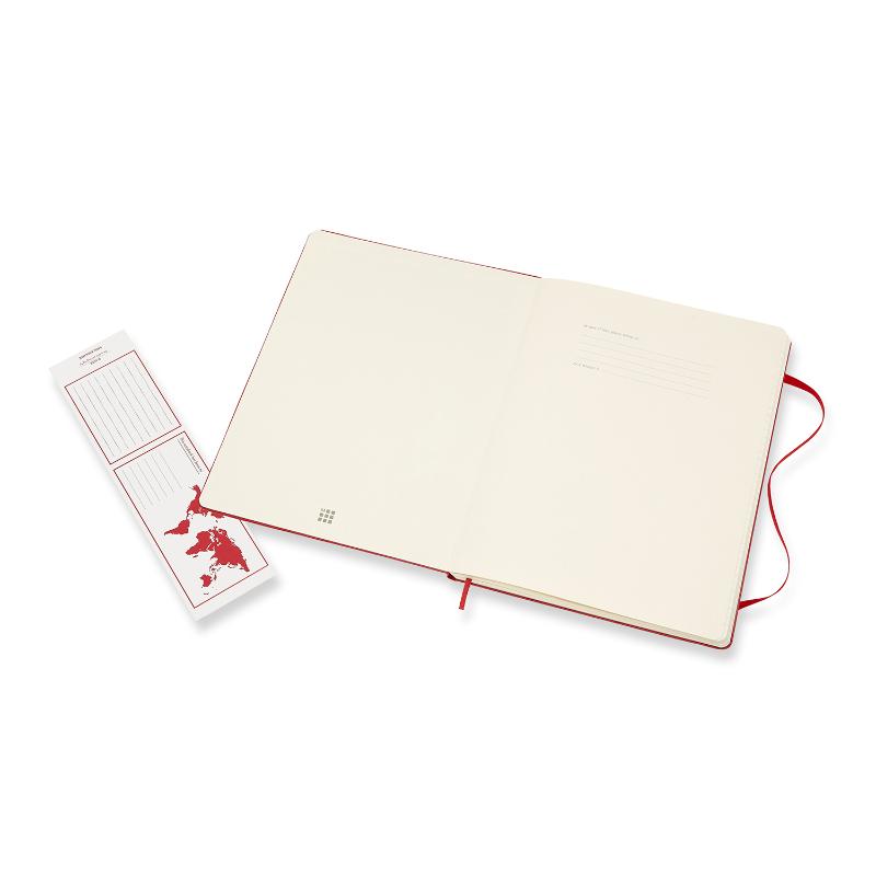 Moleskine Notebook XL Scarlet Red Hard Cover Ruled