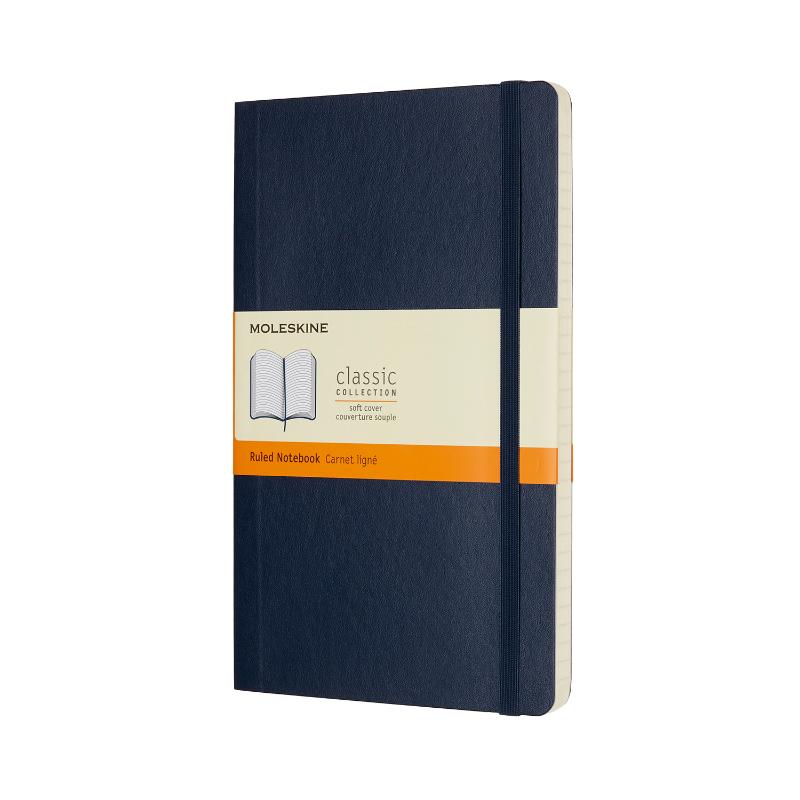 Moleskine Notebook Large Ruled Sapphire Blue Soft