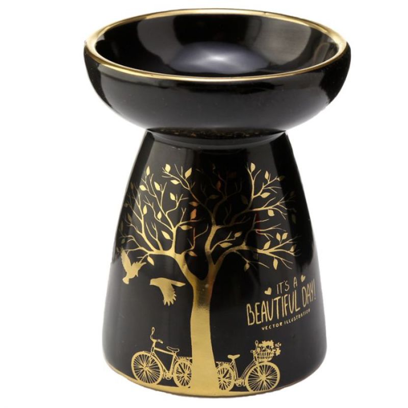 Ceramic Oil and Wax Burner - Eden Metallic Gold Tree (Set of 2 Asstd)