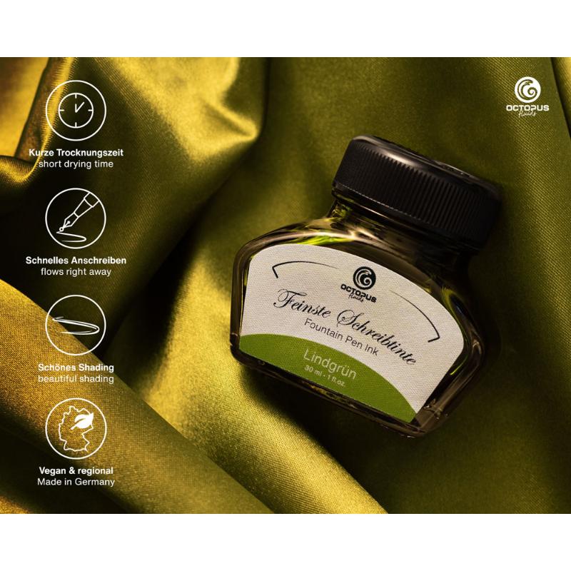 Octopus Fluids Fountain Pen Ink Lime Green (Lindgrun) 30ml