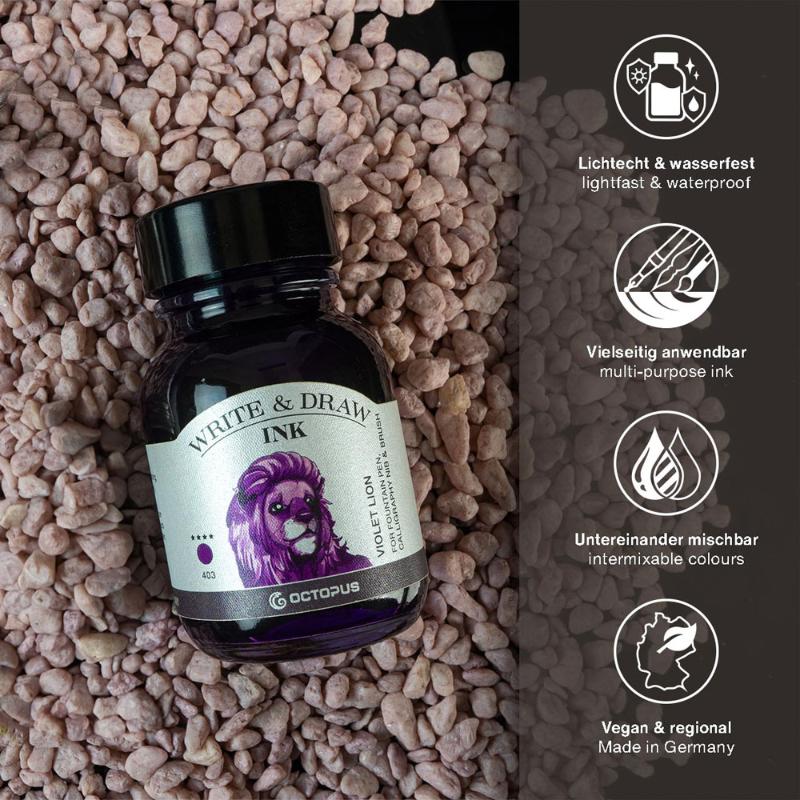 Octopus Fluids Write and Draw Ink 403 Violet Lion 50ml