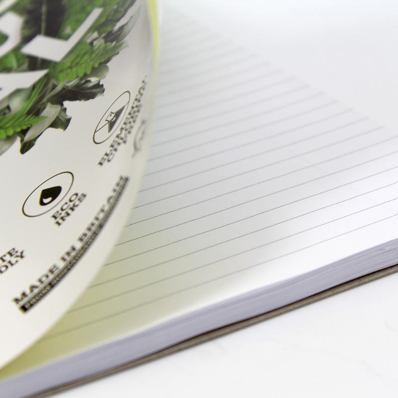 Silvine Carbon Zero A4+ twin wire notebook with 120 ruled pages, eco-friendly design, and easy tear-out feature.