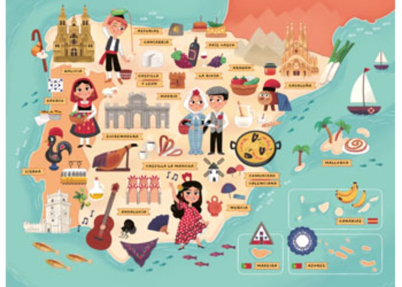 Ravensburger - Map of Spain and Portugal 100pc