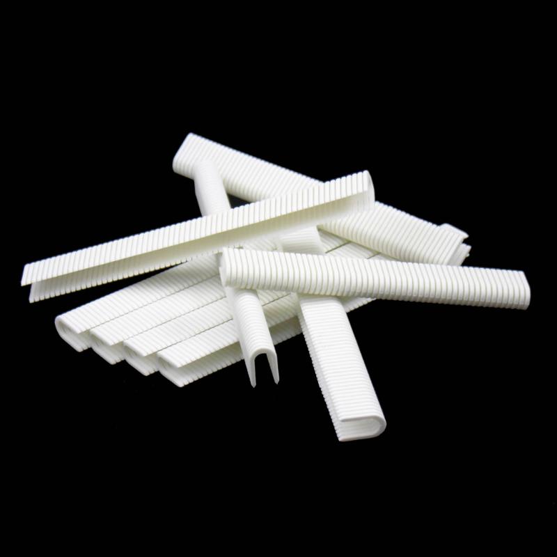 Titac Plastic Utac Cable Staples secure round cables up to 5mm diameter with 12.5mm leg length for durable, organized installations.