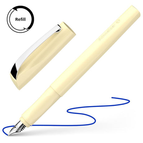 Schneider Fountain Pen Ceod Colour in Sun Wash, featuring an ergonomic design, stainless steel nib, and vibrant barrel color.