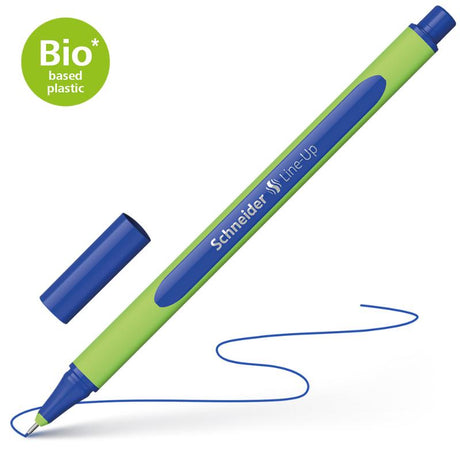 Schneider Fineliner 0.4mm in Lapis Blue, ideal for precise drawing and writing with eco-friendly design.