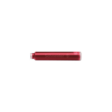 Schneider red ink cartridges in a box of 6 for smooth, vibrant writing, perfect for artists and professionals.
