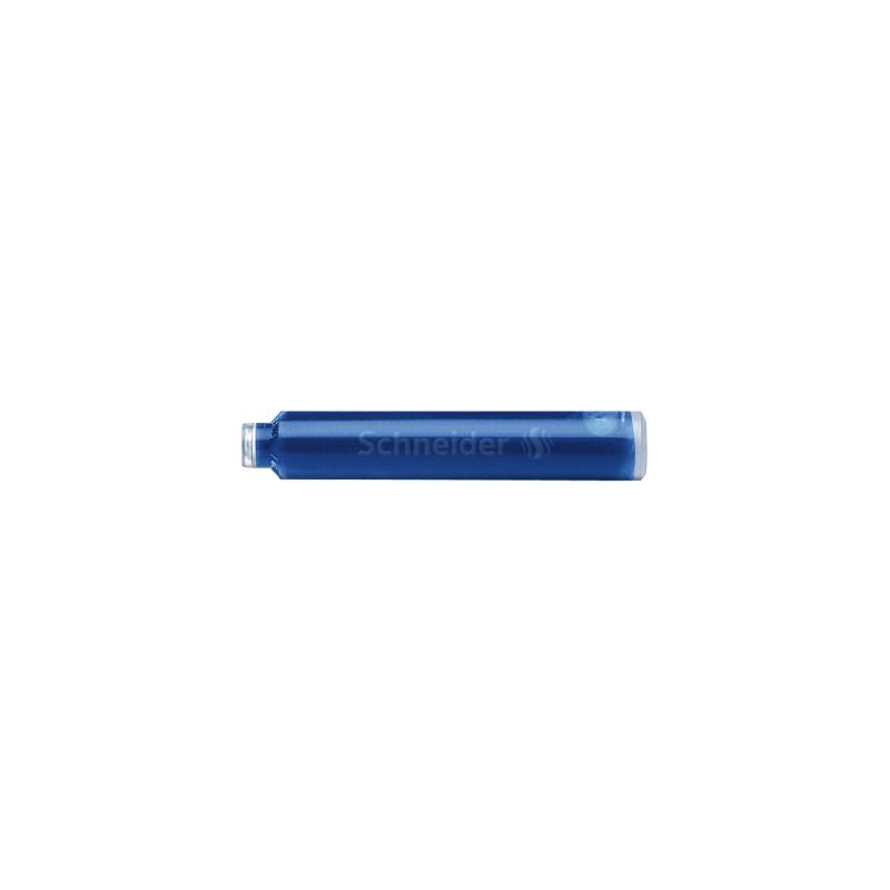 Schneider Royal Blue fountain pen ink cartridges in a box of 6, ensuring smooth and vibrant writing experiences.