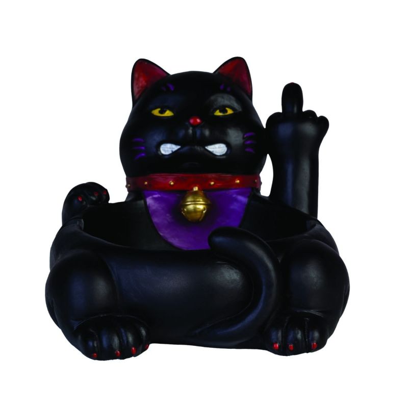 Ashtray - Rude Lucky Kitty (15cm)