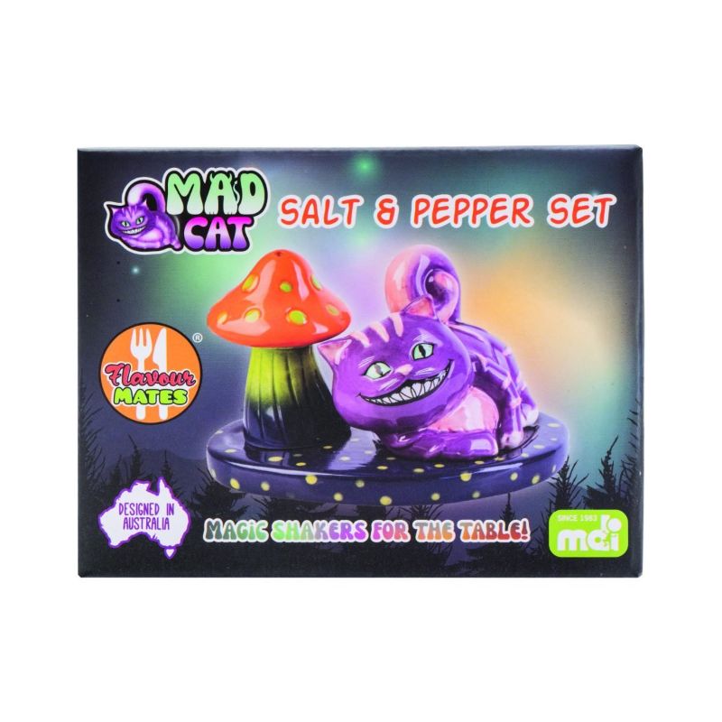 Salt & Pepper Set - Flavour Mates Mad Cat (12.9cm)