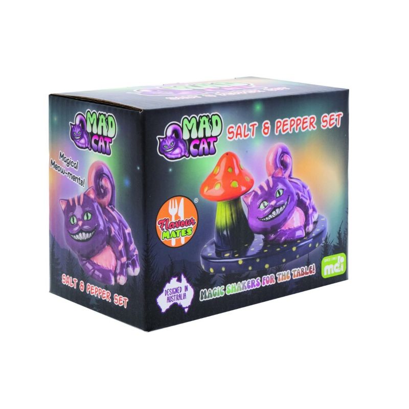 Salt & Pepper Set - Flavour Mates Mad Cat (12.9cm)