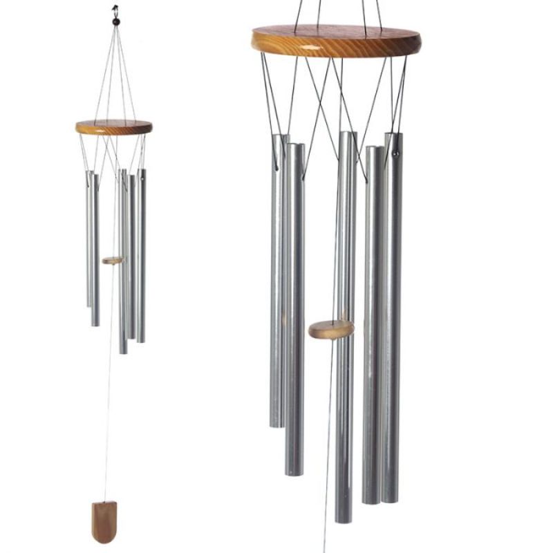 Wooden Wind Chime with Metal Tubes (88cm)