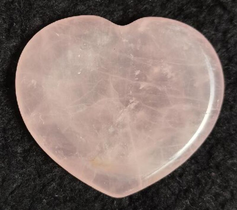 Worry Stone - Rose Quartz Heart (4cm)