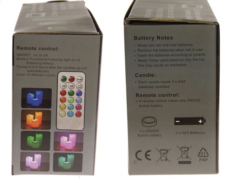 LED Candles - Colour Changing (Set of 3)