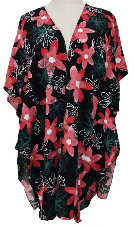 Cape - Victoria Ruffled Side Flowers (Black)